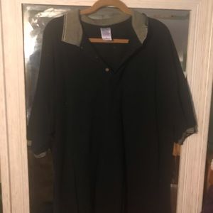 dark black casual Half button up